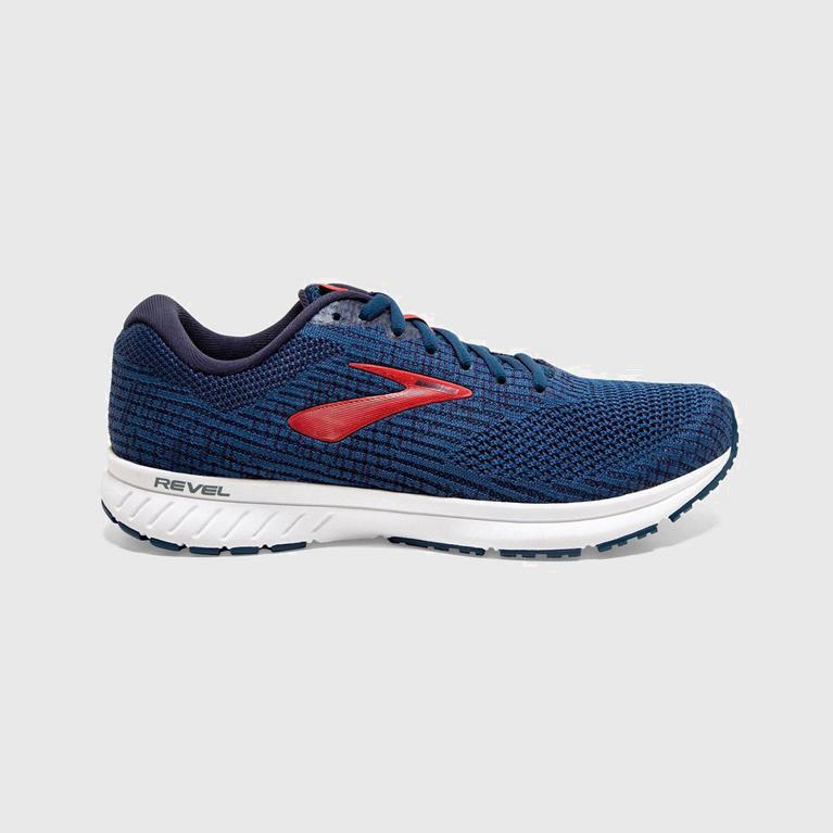 Brooks Men's Revel 3 Road Running Shoes Singapore - Blue (65173-ITLC)